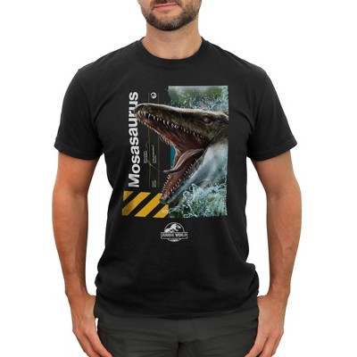 Men's Jurassic World: Rebirth Mosasaurus Portrait  T-Shirt - Black - 2X Large