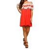 Women's Off the Shoulder Fringe Dress - Velzera - 4 of 4