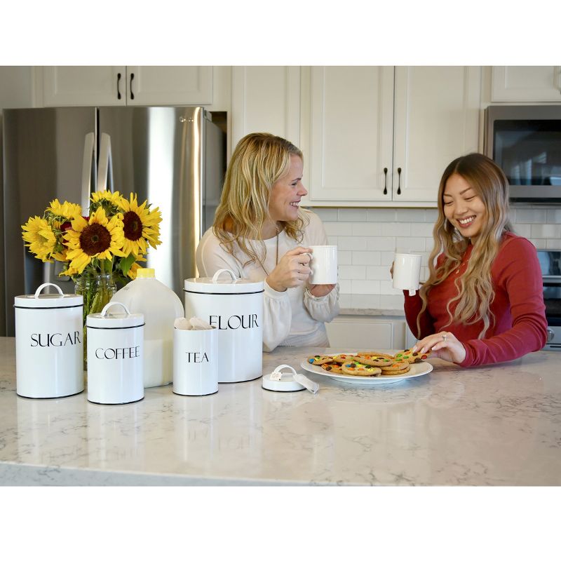 Outshine Co White Farmhouse Nesting Kitchen Canisters, 5 of 12