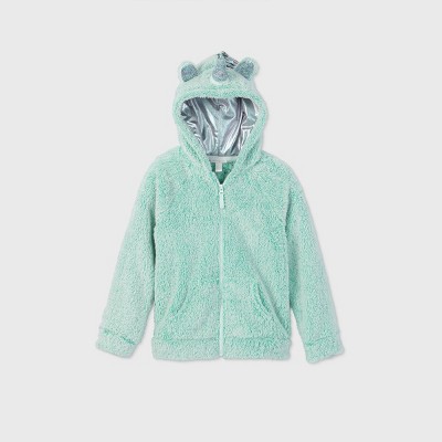 girls grey zip up hoodie