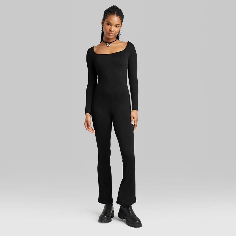 Women's Long Sleeve Seamless Fabric Jumpsuit - Wild Fable™, 3 of 9