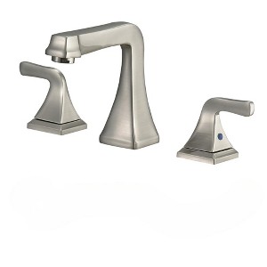 BWE 8 in. Widespread Double Handle Bathroom Faucet With Pop-up Drain Assembly - 1 of 4