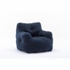 NicBex Classic Teddy Fabric Bean Bag Chair, Comfy Ergonomic Lazy Sofa with Memory Foam for Dorm, Living Room, Bedroom, Dark Blue - 3 of 4