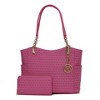MKF Collection Savannah M Logo Printed Vegan Leather Women’s Tote and Wristlet Wallet by Mia K- 2 pieces - 2 of 4