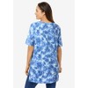 Woman Within Women's Plus Size Perfect Printed Short-Sleeve Boatneck Tunic - 3 of 4