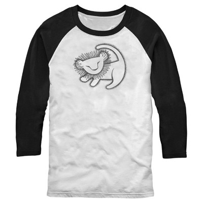 Men's Lion King Simba Cave Painting Baseball Tee - White/black - X Large :  Target