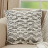 18"x18" Textured Chevron Design Square Throw Pillow Cover Blue - Saro Lifestyle: Bohemian, Cotton, Zipper Closure - 4 of 4