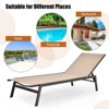 Tangkula Patio Chaise Lounger with 6-Postion Adjustable Backrest and Breathable Fabric Brown - 4 of 4