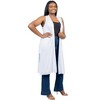 Plus Long Sleeveless Cardigan Vest - 24seven Comfort Apparel™ - 2 of 3