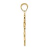 Black Bow Jewelry 14k Yellow Gold Nugget Style Cross Pendant, 21 x 41mm - 2 of 4