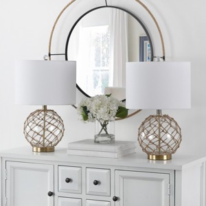 Gremeli Table Lamp (Set of 2) - 22 Inch Height - TBL4450 - Natural/Clear - Safavieh - 1 of 4