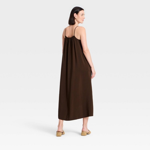 Vestido Maxi con Escote en V y Lazada al Frente para Mujer - A New Day™ 2