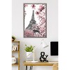 Trends International Reinders: Paris - Pink Eiffel Tower Framed Wall Poster Prints Barnwood Framed Version 22.375" x 34" - 2 of 4