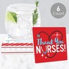 Big Dot of Happiness Thank You Nurses - Funny Nurse Appreciation Week Decorations - Drink Coasters - Set of 6 - 2 of 4