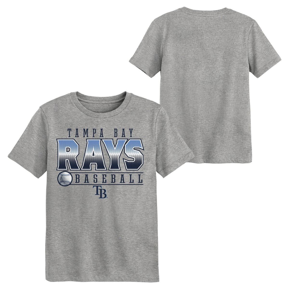 MLB Tampa Bay Rays Youth Gray Poly T-Shirt