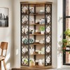 Hommoo 72" L-Shaped Six-Tier Corner Bookcase – Tall Back-Baffle Display - 3 of 4