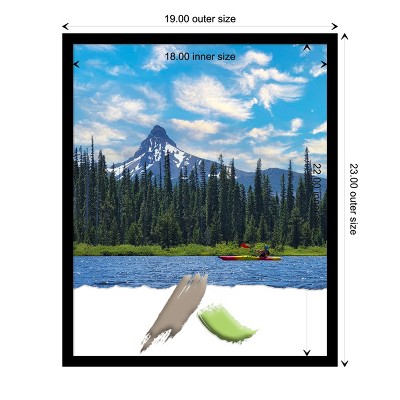 Black Matte Wood Deep Picture Frame 18 x 22 Inches