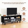 TV Stand For 60-69 Inch TV , American Country Style TV Lockers With Glass Door Panel, Metal Handles, Birch Legs & 3 Flip Drawers, Media Console Table - 2 of 4