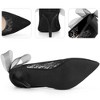 Perphy Women's Pointed Toe Breathable Lace Back Bow Decor Stiletto Heel Pumps - 3 of 4