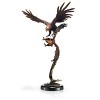 SPI Home Double Flying Eagles Brass Sculpture Patriotic Wildlife Decor, 13" Height - 2 of 3