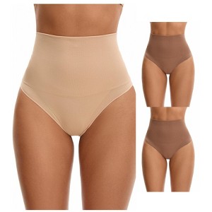 INSPIRE CHIC 3 Packs Women's Shapewear Tummy Control High Waist Shaping Panties Body Shaper Underwear - 1 of 4