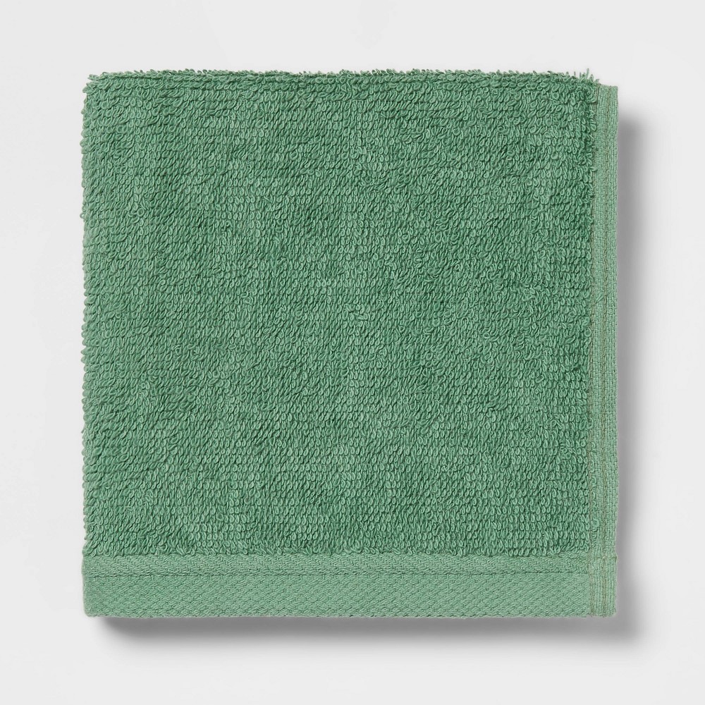 Photos - Towel Everyday Washcloth Light Green - Room Essentials™