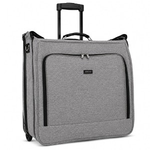 dress garment bag target Geoffrey Beene Suit & Dress Carrier, Wrinkle-Free Hanging Clothes Rolling  Garment Bag With Inline Skate Wheels and Shoulder Strap, 22” Folded