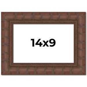 PosterPalooza | 14x9 Wide Bamboo Picture Frame, UV Acrylic, 4 Finishes - Brown, Black, Silver, and Natural - 1 of 4