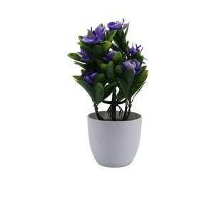Unique Bargains Artificial Plants Phalaenopsis Orchid Display Plastic 3.74"x3.74"x10.63" 1 Pc - 1 of 4