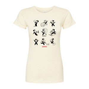 Women's - Monopoly - Mr Monopoly Poses Grid Fitted Graphic T-Shirt - 1 of 2