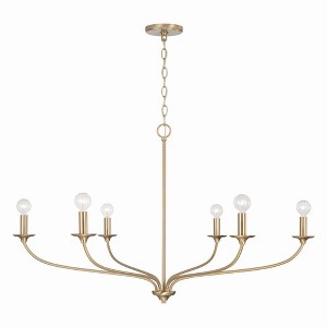 Capital Lighting Dolan 6 - Light Chandelier in  Matte Brass - 1 of 4