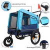 DOMETOUR Outdoor Heavy Duty Foldable Utility Pet Stroller Dog Carriers Bicycle Trailer - 3 of 4