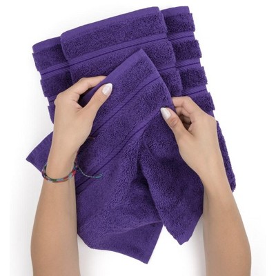 Luxury Purple Turkish Cotton 6-Piece Towel Set