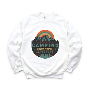 Simply Sage Market Women's Graphic Sweatshirt Forest Camping Badge - 1 of 4