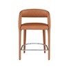 Meridian Furniture,Sylvester Cognac Vegan Leather Stool - 4 of 4