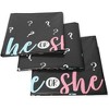 Sparkle and Bash 3 Pack Gender Reveal Party Disposable Plastic Tablecloth, He or She 54 x 108 in - 3 of 4