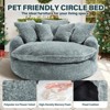 AENKYO 81.1" Cloud Couch Sleeper Indoor Lazy Sofa, Oversized Round Deep Seat Chaise Lounge Chair with 14 Pillows for Living Room - 2 of 4