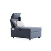 DOMETOUR 3 in 1 Sofa bed,Speaker Chair, Reclining Sleeper Sofa Bed, Futon with Bluetooth Speaker 2 USB Port, Phone Holder Accent Chair Faux Fur Pillow - 4 of 4