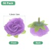 Unique Bargains Silk Plastic Small Faux Rose Artificial Flower Heads 1.2 inch - 3 of 4