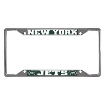 NFL New York Jets Stainless Steel License Plate Frame