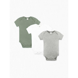 Colored Organics 3-Pack Classic Short Sleeve Bodysuit Bundle - 1 of 2