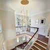 BAOURE 6 Ring Modern LED Chandeliers Dimmable Black Pendant Light Fixture 78in High Ceiling Chandelier for Foyer Living Room - 2 of 4