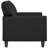 vidaXL 2-seater Sofa Black Faux leather 2-Seater Durable 2-Seater Sofa - 3 of 4