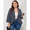 Clearlove Womens Plus Size 3/4 Sleeves Cardigan Lightweight Open Front Draped Ruffles Shawls Wraps Shrugs - 4 of 4