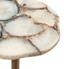 Kate and Laurel Tira Wavy Organic Stone and Metal Table - 3 of 4
