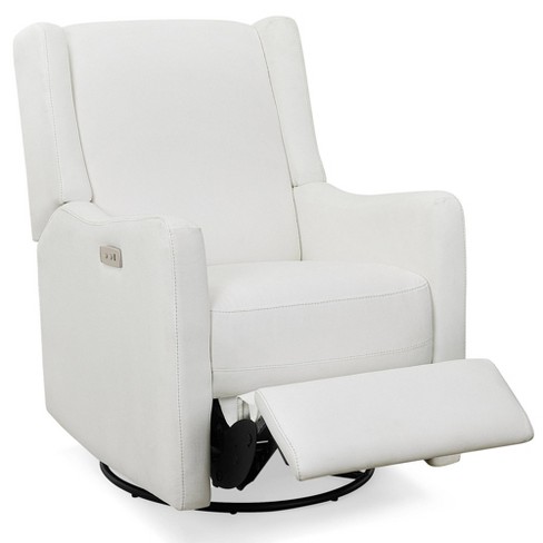 Delta Children Mercer Nursery Swivel Power Recliner With Livesmart By Culp Fabric Pearl Target