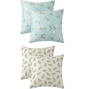 Unique Bargains Cute Print Soft Home Decor Living Room Bedroom Throw Pillow Covers 4 Pcs - 1 of 4