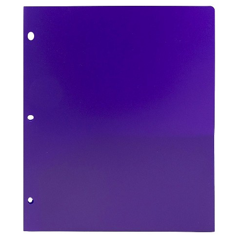 JAM Paper®, Heavy Duty 3 Hole Punch Folders, 6pk - Purple : Target