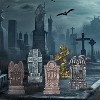 Joyfy 5pcs 17" Halloween Foam RIP Graveyard Tombstones with 12 Metal Stakes, Halloween Tombstones Cemetery Decorations for Haunted House Yard Lawn - 2 of 4