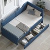 Okak Twin Modern L-Shaped Platform Bed Frame with Storage Drawers,Upholstered Daybed Sofa Bed for Bedroom,Kids Room - 2 of 4